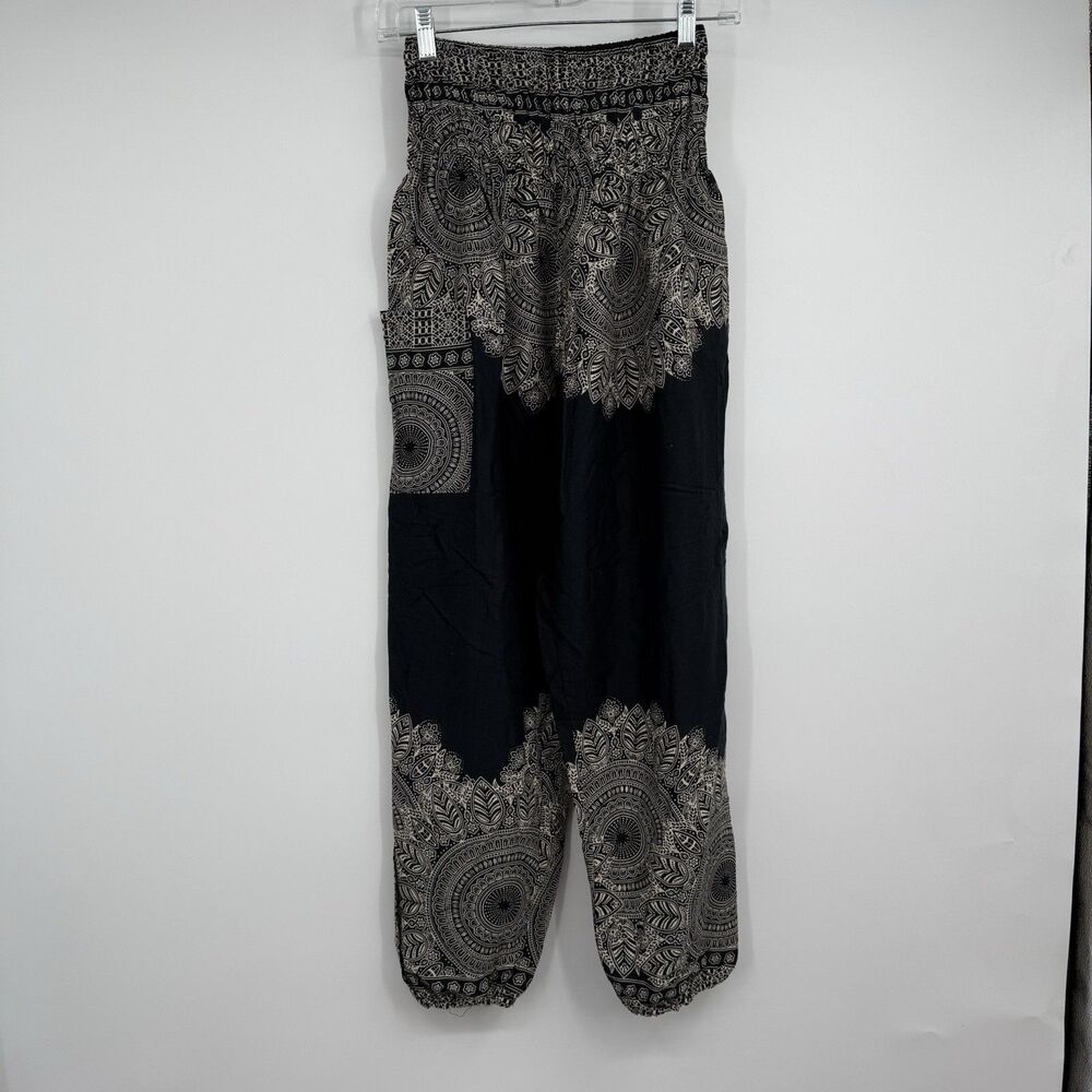 Joob Joob Boho Pants Hippie Harem Pants S/M Smocked Waist Peasant Festival